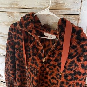 Loft 3/4 zip hooded fleece